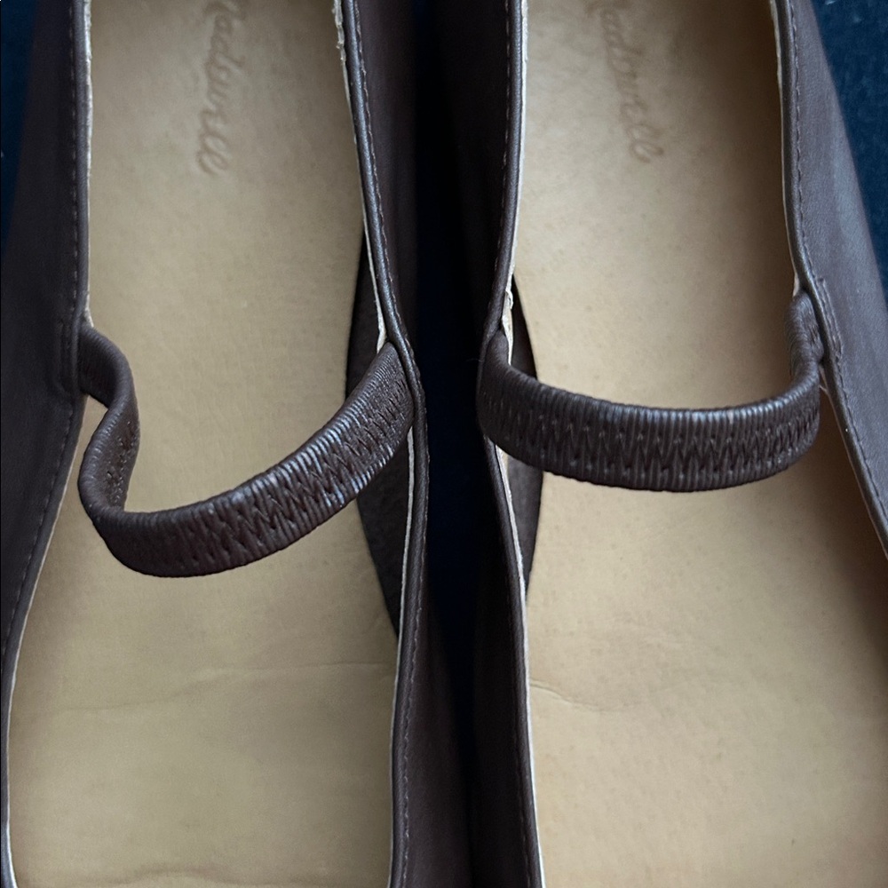 Like New Madewell Greta Mary Jane Flats Brown Size US8.5 - Picture 6 of 10